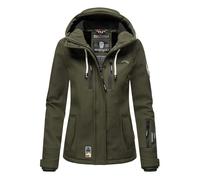 Marikoo Damen Softshelljacke - Kleine Zicke, warm mit Kapuze & Fleecefutter XL