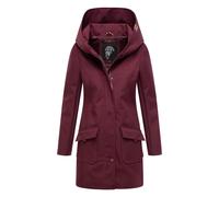 Wasserdichter Softshell-Mantel lang mit Kapuze "Mayleen" Wine S