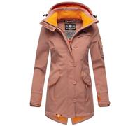 MARIKOO Damen Softshelljacke mit Kapuze Funktionsjacke Übergangsjacke Windbreaker B921 [B921 - Terakotta Größe XL - Gr. 42]