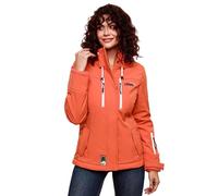 MARIKOO Damen Softshelljacke Übergangsjacke mit Kapuze Kleinezicke Coral Gr. XXL