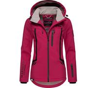 MARIKOO Damen Softshelljacke wasserdichte Funktionsjacke mit Abnehmbarer Kapuze Mount-Cho-Oyu Fuchsia Gr. XS