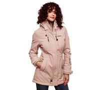 MARIKOO Damen Softshelljacke (XS-3XL) mit Kapuze - Wasserabweisend, Fleece innen, Tasche am Arm, Mantel, Warme Jacke Frauen B614 (XS, Rosa)