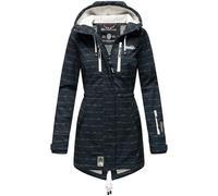 Marikoo lange Damen Steppjacke Abendsternchen mit abnehmbarer Kapuze S