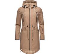 MARIKOO Damen Softshellmantel Funktionsmantel Racquellee Taupe Grey Gr. L