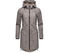 MARIKOO Damen Softshellmantel Funktionsmantel Racquellee Zinc Grey Gr. XXL