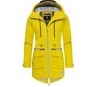 MARIKOO Damen Softshellmantel Softshelljacke Outdoorjacke Übergangsjacke Parka Kapuze Ulissaa Yellow Gr. XXL