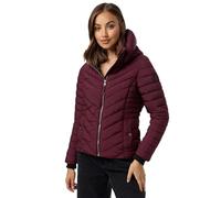 MARIKOO Damen Stepp Jacke gesteppte warme Übergangsjacke Kapuze B957 [B957-Kagom-Wine-Gr.XS]