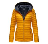 Marikoo Damen Jacke Steppjacke Übergangsjacke gesteppt Frühjahr Stepp B857 [B857-Asr-Gelb-Gr.S]