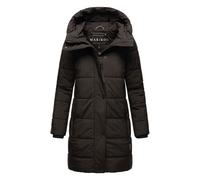 MARIKOO Damen Winterjacke Stepp Winter Jacke Übergang Steppjacke lang warm Kapuze B987 [B987-Karumik-Schwarz-Gr.XXL]