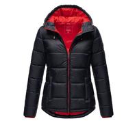MARIKOO Damen Steppjacke gesteppte Winterjacke mit Kapuze B927-Leand-Navy-Gr.36