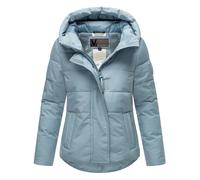 MARIKOO Damen Winterjacke (XS-3XL) - 5 Taschen, große Kapuze, Schlaufen auf der Innenseite, leichte Steppjacke, Warme Jacke Frauen - N019 (S, Powder Blue)