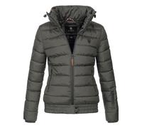 Marikoo Steppjacke »Poison« stylische Damen Winterjacke mit hohem Kragen, anthrazit
