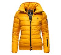 Steppjacke MARIKOO "Poison" Gr. XS (34), gelb Damen Jacken Steppjacken stylische Winterjacke mit hohem Kragen (94732413-XS)