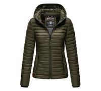 Marikoo Damen Steppjacke Samtpfote mit abnehmbarer Kapuze & Rippbündchen XL