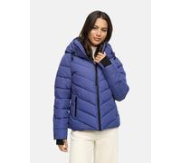 MARIKOO Winterjacke Damen (XS-3XL) - Wasserabweisend, Warm, Kapuze abnehmbar, Winddicht - Steppjacke, Frauen - Stehkragen, 4 Taschen, verlängerter Zipper - Blue-Violet XXL