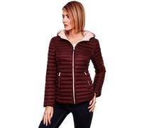Marikoo Damen Steppjacke - Asraa, leicht mit Kapuze & Kontrastfutter XS