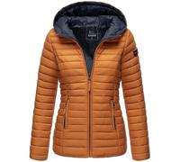 Marikoo Damen Steppjacke - Asraa, leicht mit Kapuze & Kontrastfutter S