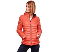 MARIKOO Damen Steppjacke Übergangsjacke gesteppte Jacke mit Kapuze Frühjahr Stepp B857 [B857-Asr-Coral-Gr.S]