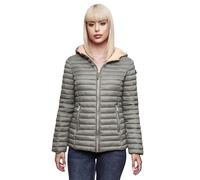 Marikoo Damen Steppjacke - Asraa, leicht mit Kapuze & Kontrastfutter M