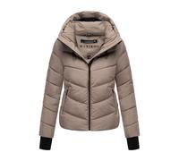 Winterjacke MARIKOO "Yukanii", Damen, Gr. L, taupe grau, Obermaterial: 100% Polyester; Futter: 100% Polyester; Wattierung: 100% Polyester; Ärmelfutter: 100% Polyester, Jacken, Kurze Winterjacke mit la