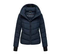 MARIKOO Damen Winterjacke (XS-XXL) - gesteppt mit gefütterter Kapuze - N114 - Navy Größe L - Gr.L