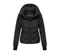 MARIKOO Damen Winterjacke (XS-XXL) - gesteppt mit gefütterter Kapuze - N114 - Schwarz Größe XL - Gr.XL