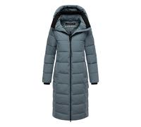 Winter Steppmantel mit Kapuze "Lanitaa XVI" Stormy Blue XL