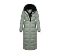 Marikoo Damen Steppmantel Pakoraa mit abnehmbarem Teddyfellkragen XL