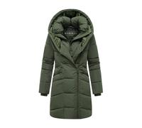 Marikoo Damen Steppmantel Virenaa mit Layer-Look & warmem Fleecefutter M