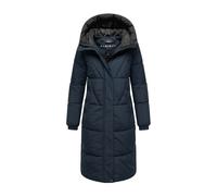 Marikoo Damen Steppmantel Yaskaa mit Kapuze & warmem Fleecefutter 3XL