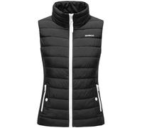 MARIKOO Damen Steppweste Bodywarmer Vegan Weste Übergangsjacke Outdoor Weste Hoher Stehkragen Reimii XS-3XL (DE/NL/SE/PL, Alphanumerisch, XL, Regular, Regular, Schwarz)