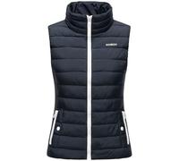 MARIKOO Damen Steppweste Bodywarmer Vegan Weste Übergangsjacke Outdoor Weste Hoher Stehkragen Reimii XS-3XL (DE/NL/SE/PL, Alphanumerisch, S, Regular, Regular, Navy)