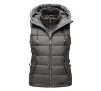 Steppweste MARIKOO "Taisaa" Gr. S (36), grau (dunkelgrau) Damen Westen Steppwesten inklusive Leckerlie-Beutel (34925364-S)