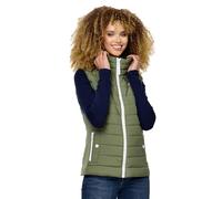 Steppweste MARIKOO "Reimii", Damen, Gr. XS, grün (olive), Obermaterial: 100% Polyester; Obermaterial 2: 95% Polyester, 5% Elasthan; Innenseite: 100% Polyester; Futter: 100% Polyester; Wattierung: 100%
