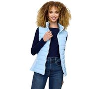 MARIKOO Damen Steppweste Übergang Stepp Weste gesteppt leicht B995 [B995-Reimii-Baby-Blue-Gr.XS]