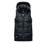 Steppweste MARIKOO "Zarinaa" Gr. S (36), blau (navy) Damen Westen Steppwesten mit vier seitlichen Taschen (26820355-S)