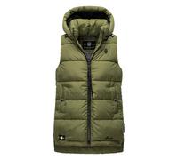 Steppweste MARIKOO "Zarinaa" Gr. S, grün (dusty olive) Damen Westen Steppwesten mit vier seitlichen Taschen (35911558-S)