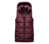 MARIKOO Damen warme Winter Steppweste mit Kapuze Zarinaa Wine Gr. S