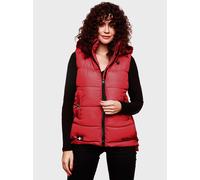 MARIKOO Damen warme Winter Steppweste mit Kapuze Zarinaa Blood Red Gr. S