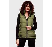 Warme Steppweste mit abnehmbarer Kapuze "Zarinaa" Moss Green XS