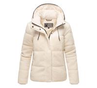 Marikoo Damen Teddy Puffer Jacke mit Kapuze & Reißverschluss - Kaguraa XL