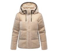 Marikoo Damen Teddy Puffer Jacke mit Kapuze & Reißverschluss - Kaguraa XL