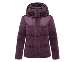 Marikoo Damen Teddy Puffer Jacke mit Kapuze & Reißverschluss - Kaguraa XS