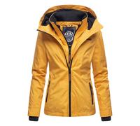 Marikoo Damen Übergangsjacke Erdbeere mit Doppelkragen & Fleece-Innenfutter S