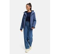 Marikoo Damen Übergangsjacke leichte wind- und wasserabweisende Jacke mit Kapuze Dusty Blue XS