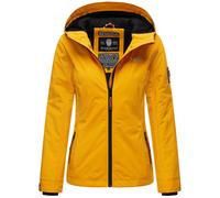 Marikoo Damen Übergangsjacke leichte wind- und wasserabweisende Jacke mit Kapuze Gelb XS