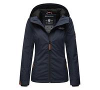 Marikoo Damen Übergangsjacke leichte wind- und wasserabweisende Jacke mit Kapuze Navy XL