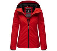 Marikoo Damen Übergangsjacke leichte wind- und wasserabweisende Jacke mit Kapuze Rot S