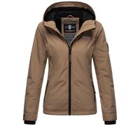 Outdoorjacke MARIKOO "Brombeere", Damen, Gr. M (38), grau (taupe), Obermaterial: 100% Polyester, Innenseite: 100% Polyester, Jacken Outdoorjacke, sportliche Übergangsjacke mit Kapuze (62332326-M) taup