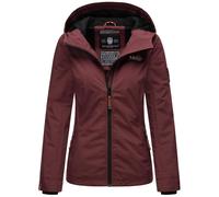 Marikoo Damen Übergangsjacke leichte wind- und wasserabweisende Jacke mit Kapuze Weinrot XL